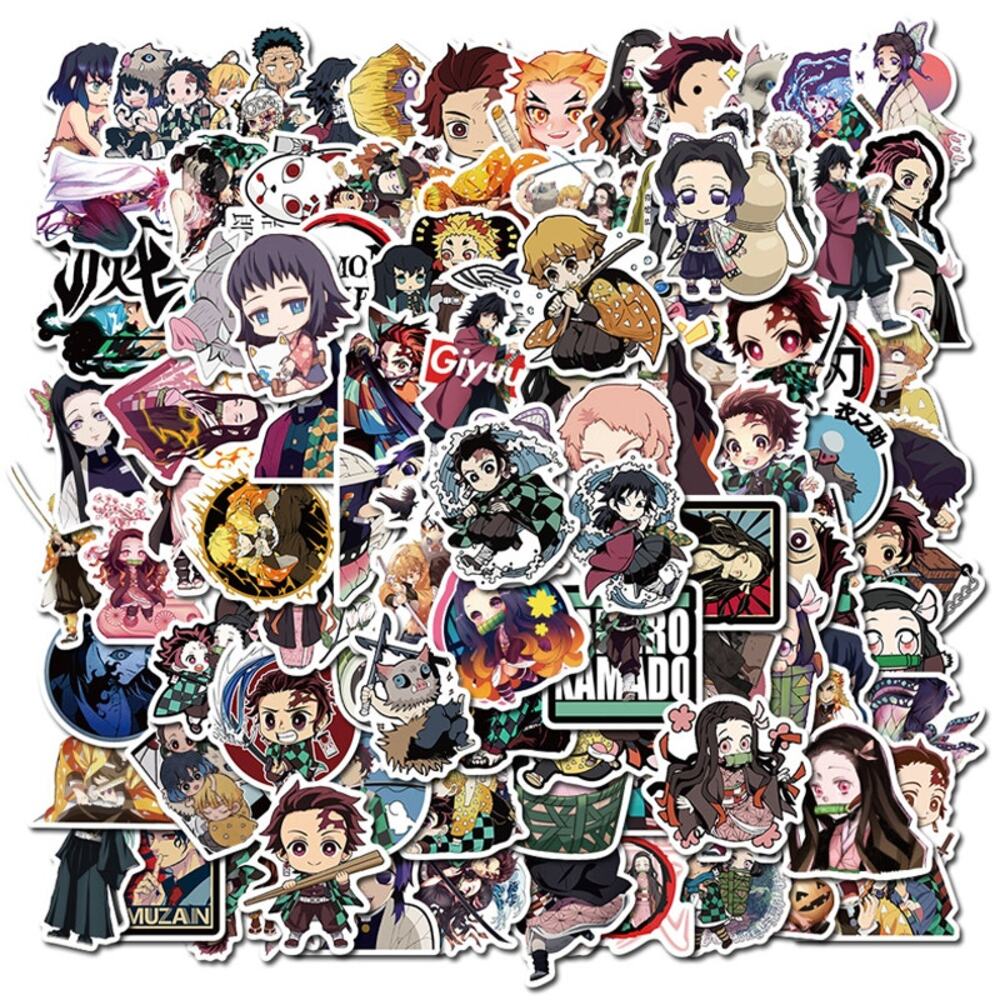 Demon Slayer Stickers 20pc Anime Decals Notebook Laptop Water Bottle